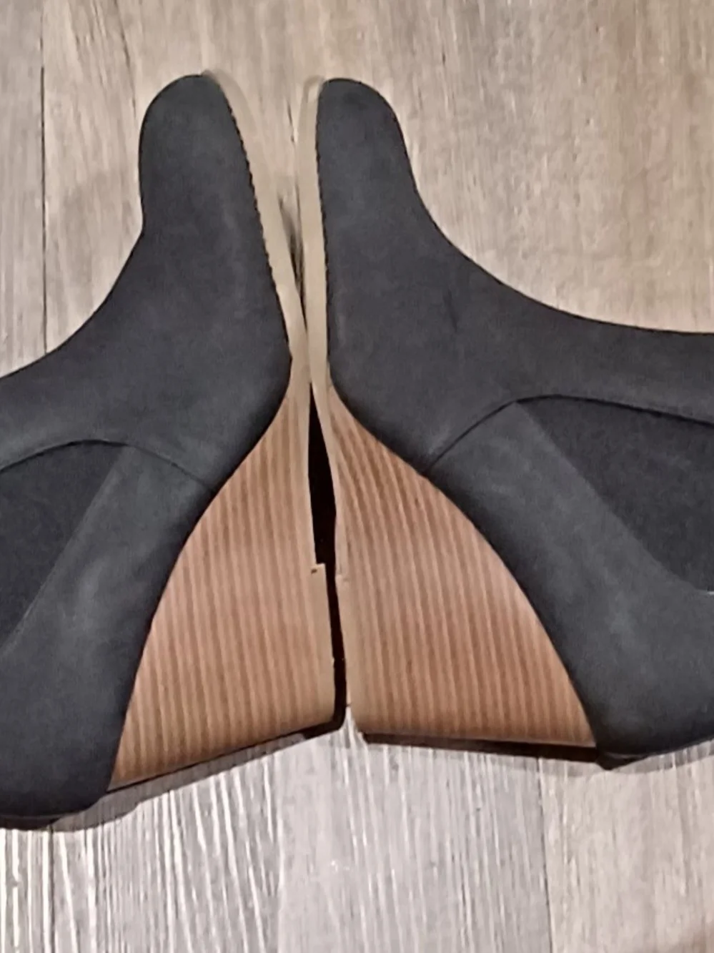 A. N. A. Milden Black & Brown Wedge Sz 9 Pull-on Booties